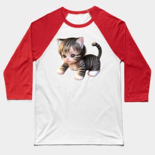 cute girl cat Baseball T-Shirt